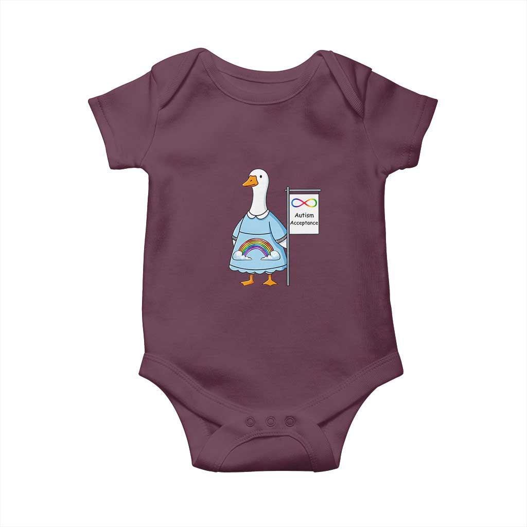 Autism Acceptance Baby Onesie Neurodivergent Awareness Silly Goose Support