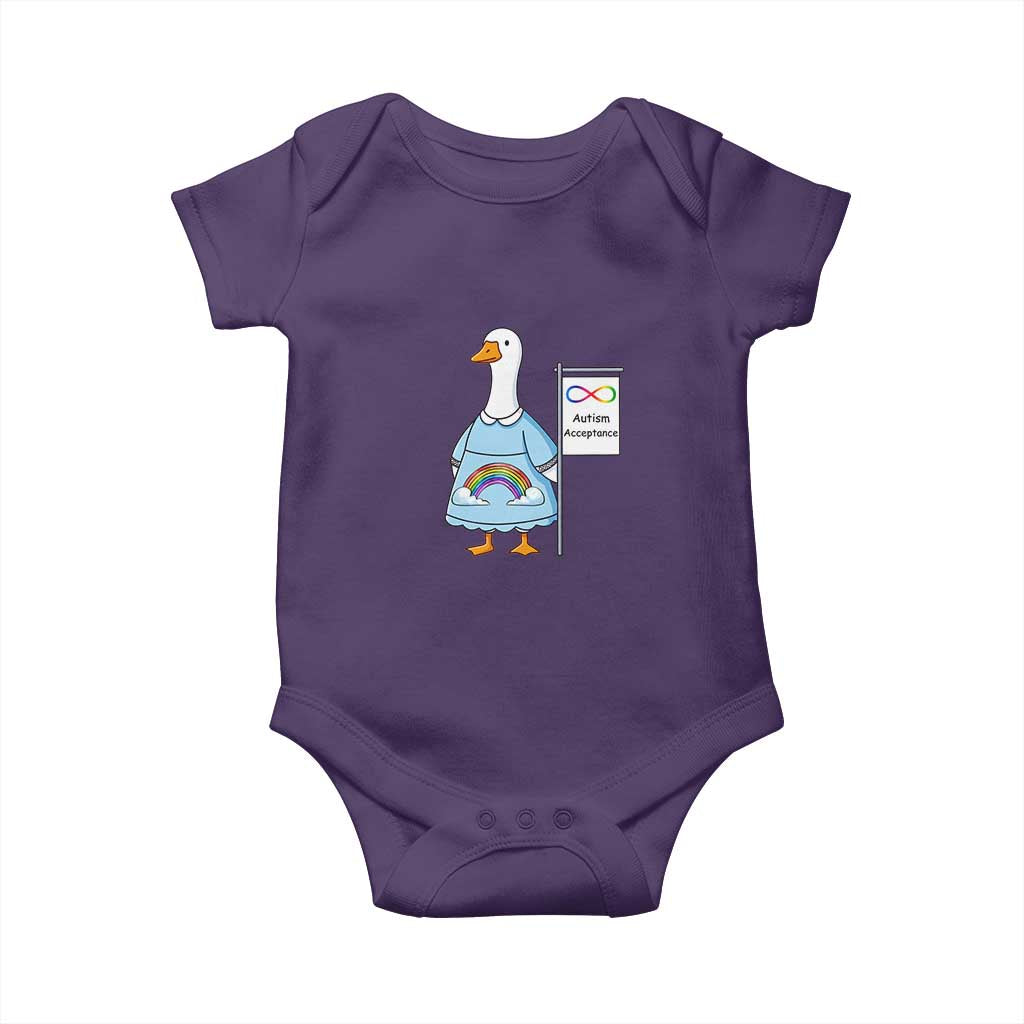 Autism Acceptance Baby Onesie Neurodivergent Awareness Silly Goose Support