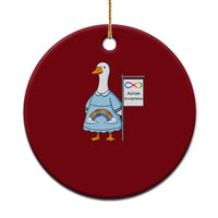 Autism Acceptance Ceramic Ornament Neurodivergent Awareness Silly Goose Support