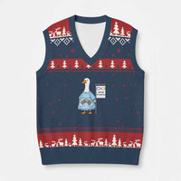 Autism Acceptance V-Neck Knit Sweater Vest Neurodivergent Awareness Silly Goose Support