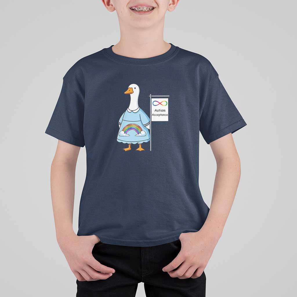 Autism Acceptance T Shirt For Kid Neurodivergent Awareness Silly Goose Support
