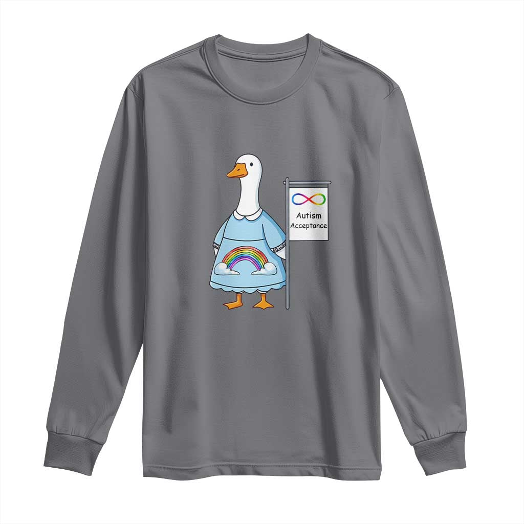 Autism Acceptance Long Sleeve Shirt Neurodivergent Awareness Silly Goose Support