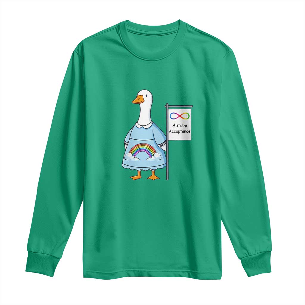 Autism Acceptance Long Sleeve Shirt Neurodivergent Awareness Silly Goose Support
