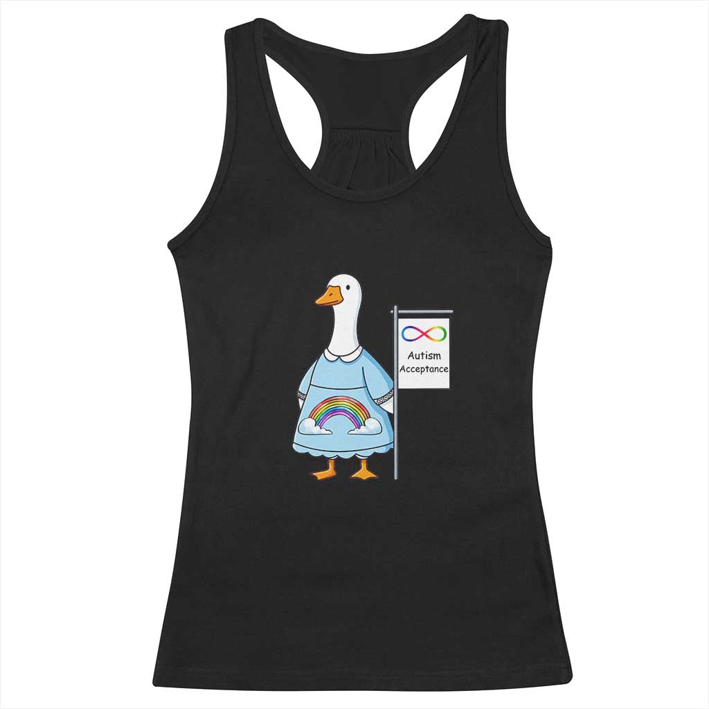 Autism Acceptance Racerback Tank Top Neurodivergent Awareness Silly Goose Support