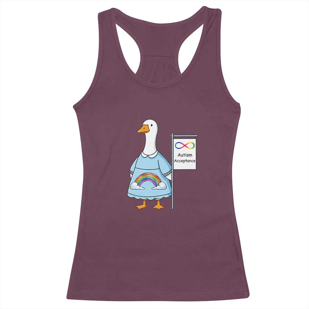 Autism Acceptance Racerback Tank Top Neurodivergent Awareness Silly Goose Support
