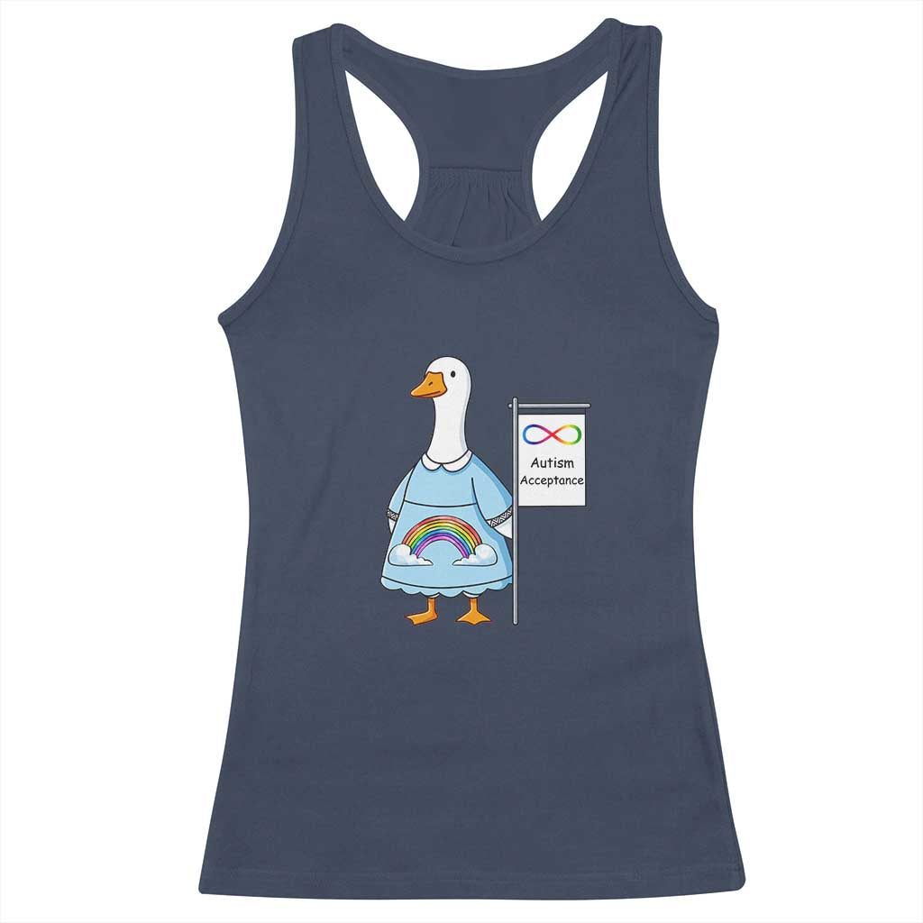 Autism Acceptance Racerback Tank Top Neurodivergent Awareness Silly Goose Support