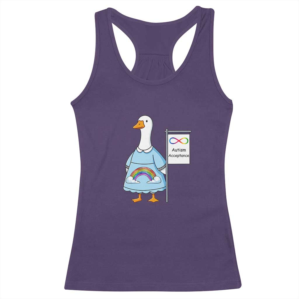 Autism Acceptance Racerback Tank Top Neurodivergent Awareness Silly Goose Support