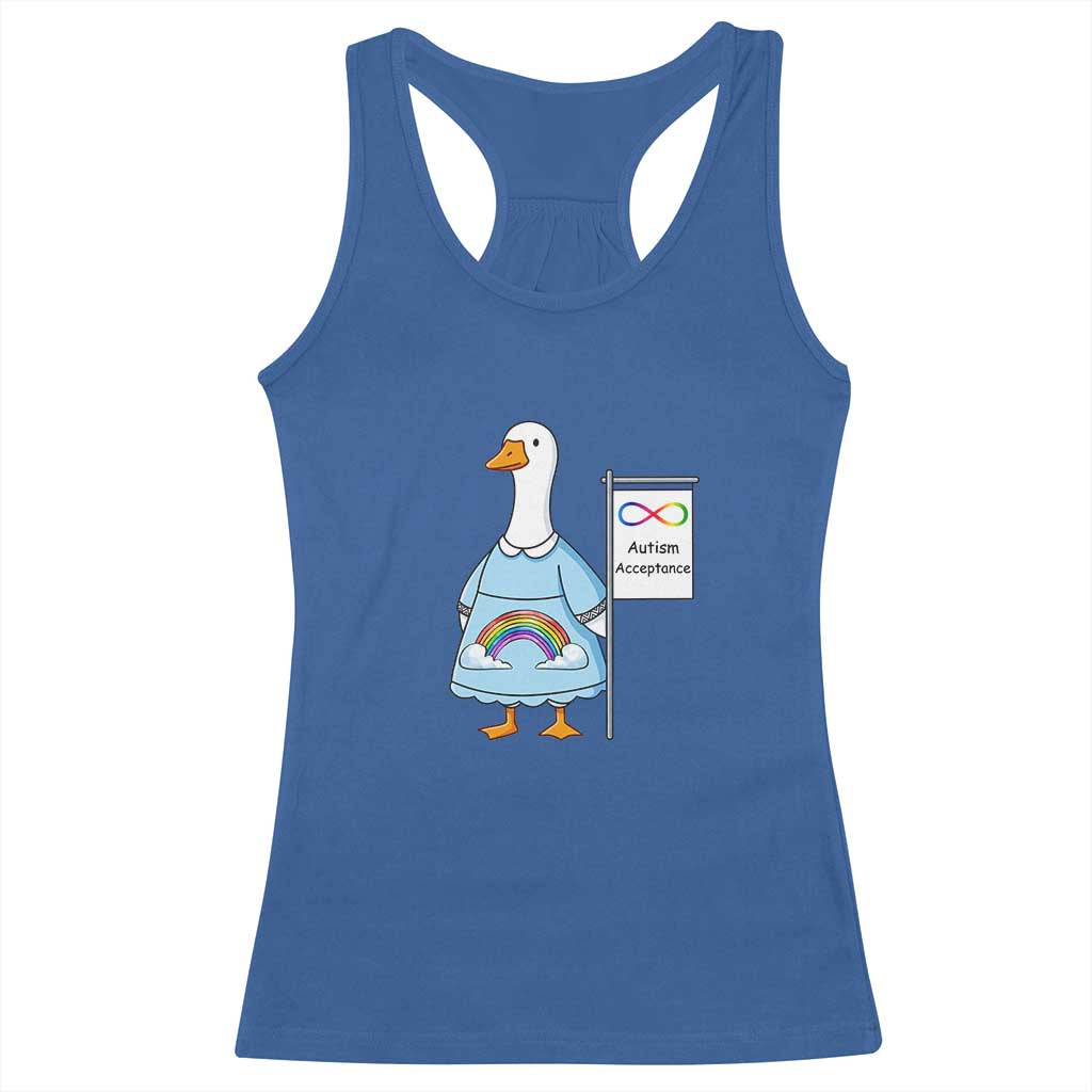 Autism Acceptance Racerback Tank Top Neurodivergent Awareness Silly Goose Support