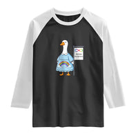 Autism Acceptance Raglan Shirt Neurodivergent Awareness Silly Goose Support