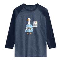 Autism Acceptance Raglan Shirt Neurodivergent Awareness Silly Goose Support