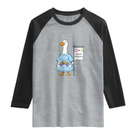 Autism Acceptance Raglan Shirt Neurodivergent Awareness Silly Goose Support