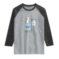 Autism Acceptance Raglan Shirt Neurodivergent Awareness Silly Goose Support