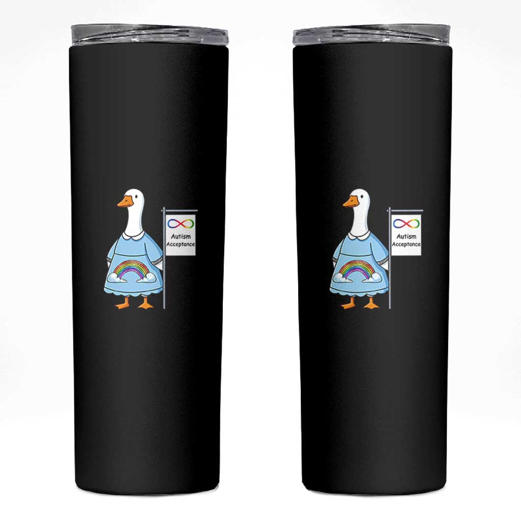 Autism Acceptance Skinny Tumbler Neurodivergent Awareness Silly Goose Support