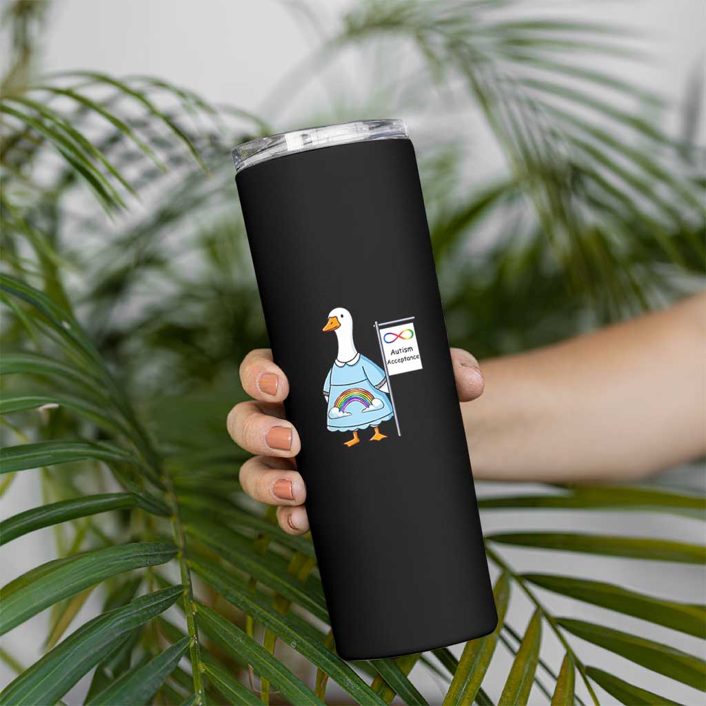 Autism Acceptance Skinny Tumbler Neurodivergent Awareness Silly Goose Support