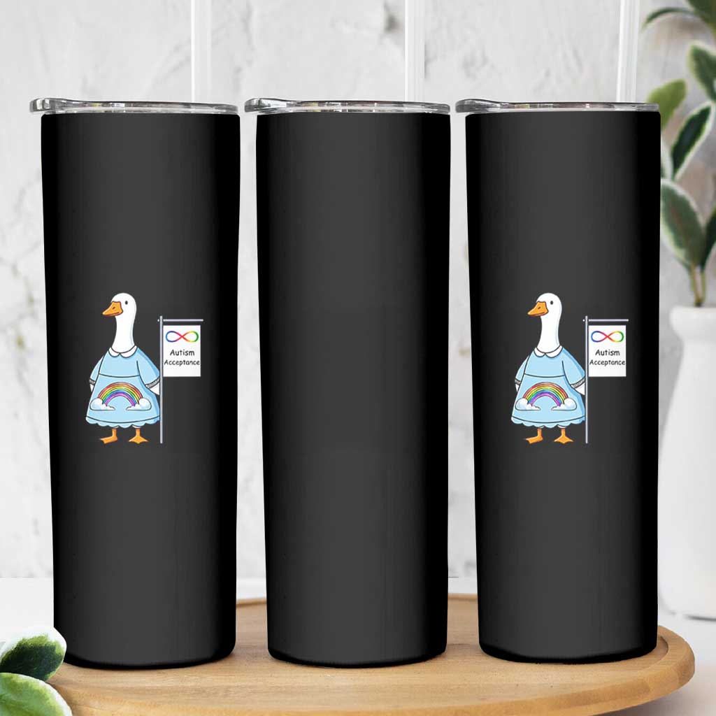 Autism Acceptance Skinny Tumbler Neurodivergent Awareness Silly Goose Support