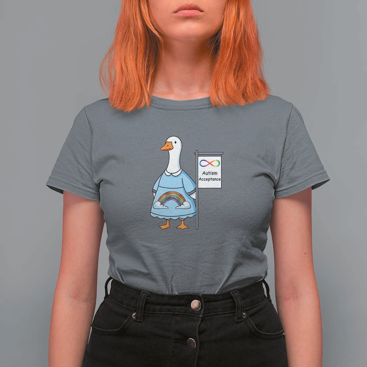 Autism Acceptance T Shirt For Women Neurodivergent Awareness Silly Goose Support