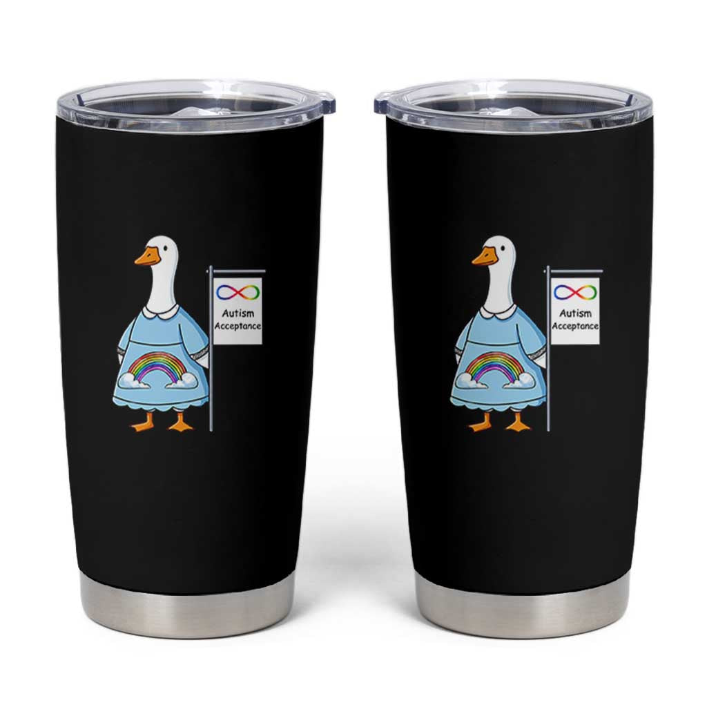 Autism Acceptance Tumbler Cup Neurodivergent Awareness Silly Goose Support