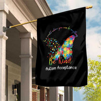 Autism Acceptance Garden Flag In A World Where You Can Be Anything Be Kind Butterfly Puzzle