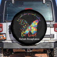 Autism Acceptance Spare Tire Cover In A World Where You Can Be Anything Be Kind Butterfly Puzzle