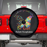 Autism Acceptance Spare Tire Cover In A World Where You Can Be Anything Be Kind Butterfly Puzzle
