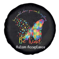 Autism Acceptance Spare Tire Cover In A World Where You Can Be Anything Be Kind Butterfly Puzzle