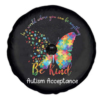 Autism Acceptance Spare Tire Cover In A World Where You Can Be Anything Be Kind Butterfly Puzzle