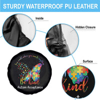 Autism Acceptance Spare Tire Cover In A World Where You Can Be Anything Be Kind Butterfly Puzzle