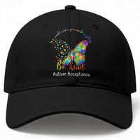 Autism Acceptance Baseball Cap In A World Where You Can Be Anything Be Kind Butterfly Puzzle