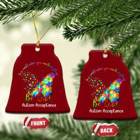 Autism Acceptance Ceramic Ornament In A World Where You Can Be Anything Be Kind Butterfly Puzzle