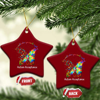 Autism Acceptance Ceramic Ornament In A World Where You Can Be Anything Be Kind Butterfly Puzzle