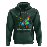 Autism Acceptance Hoodie In A World Where You Can Be Anything Be Kind Butterfly Puzzle