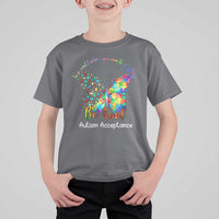 Autism Acceptance T Shirt For Kid In A World Where You Can Be Anything Be Kind Butterfly Puzzle