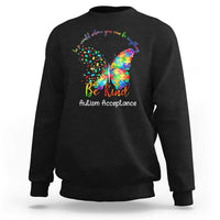 Autism Acceptance Sweatshirt In A World Where You Can Be Anything Be Kind Butterfly Puzzle