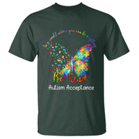 Autism Acceptance T Shirt In A World Where You Can Be Anything Be Kind Butterfly Puzzle