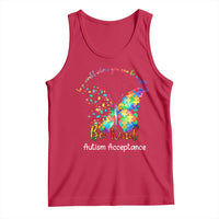 Autism Acceptance Tank Top In A World Where You Can Be Anything Be Kind Butterfly Puzzle