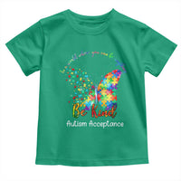 Autism Acceptance Toddler T Shirt In A World Where You Can Be Anything Be Kind Butterfly Puzzle