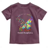 Autism Acceptance Toddler T Shirt In A World Where You Can Be Anything Be Kind Butterfly Puzzle