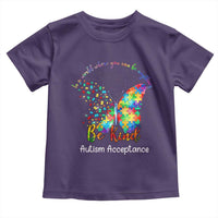 Autism Acceptance Toddler T Shirt In A World Where You Can Be Anything Be Kind Butterfly Puzzle