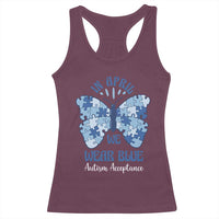 Autism Acceptance Racerback Tank Top In April We Wear Blue Special Education Teacher