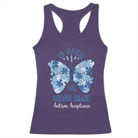 Autism Acceptance Racerback Tank Top In April We Wear Blue Special Education Teacher