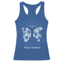 Autism Acceptance Racerback Tank Top In April We Wear Blue Special Education Teacher