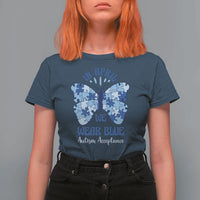 Autism Acceptance T Shirt For Women In April We Wear Blue Special Education Teacher