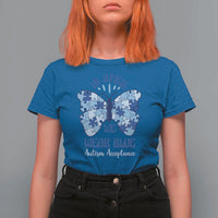 Autism Acceptance T Shirt For Women In April We Wear Blue Special Education Teacher