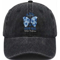 Autism Acceptance Washed Cotton Baseball Cap In April We Wear Blue Special Education Teacher