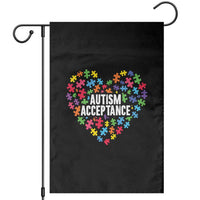 Autism Acceptance Garden Flag Love Heart Puzzle Piece Gift