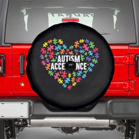 Autism Acceptance Spare Tire Cover Love Heart Puzzle Piece Gift