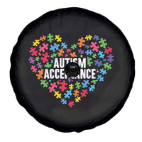 Autism Acceptance Spare Tire Cover Love Heart Puzzle Piece Gift