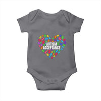 Autism Acceptance Baby Onesie Love Heart Puzzle Piece Gift