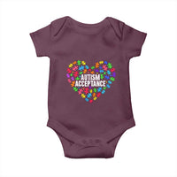 Autism Acceptance Baby Onesie Love Heart Puzzle Piece Gift