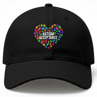 Autism Acceptance Baseball Cap Love Heart Puzzle Piece Gift